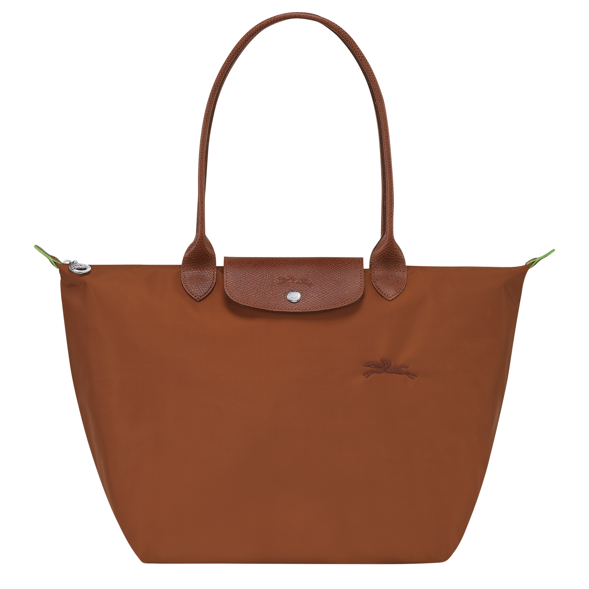 LE PLIAGE L TOTE BAG Cognac - Recycled Canvas